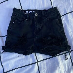 black shorts